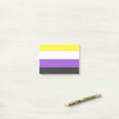 NonBinary Flag Post-it Klebezettel (Auf Schreibtisch)