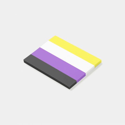 NonBinary Flag Post-it Klebezettel (angewinkelt)