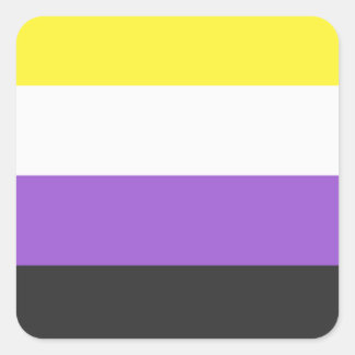 NonBinary Flag Quadratischer Aufkleber