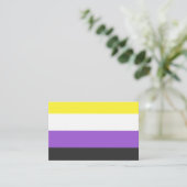 NonBinary Flag Visitenkarte (Stehend Vorderseite)