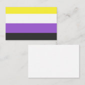 NonBinary Flag Visitenkarte (Vorne/Hinten)