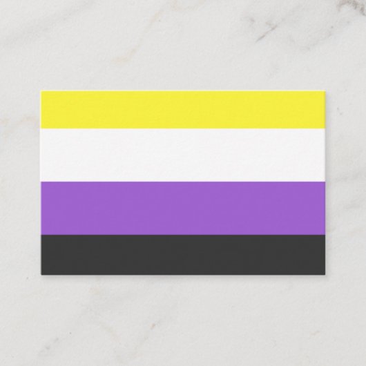 NonBinary Flag Visitenkarte (Vorderseite)