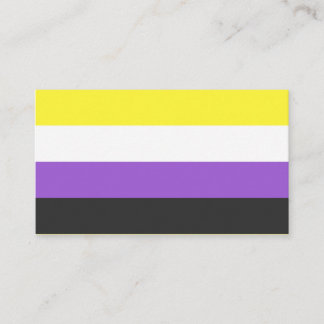NonBinary Flag Visitenkarte
