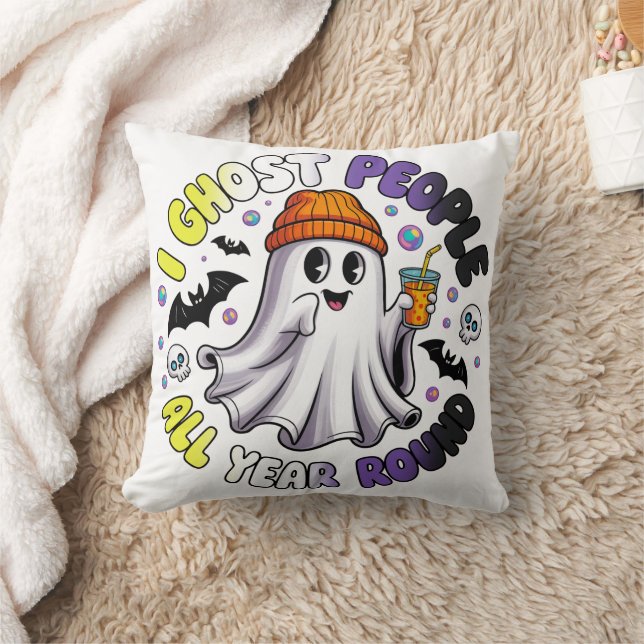 Nonbinary Funny Halloween - Ich Ghost People Kissen (Decke)