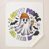 Nonbinary Funny Halloween - Ich Ghost People Sherpadecke (Vorderseite)