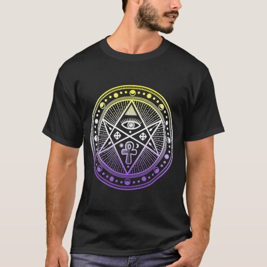 Nonbinary Goth LGBTQ Occult Witchcraft LGBT NB Enb T-Shirt (Vorderseite)