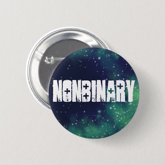 Nonbinary kundengerechte Galaxie-Identität Button (Vorne & Hinten)