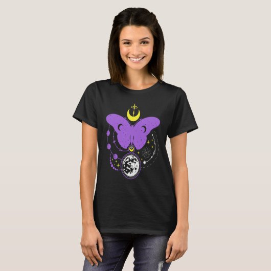 Nonbinary LGBTQ Mystical Butterfly Gay Pride LGBT  T-Shirt (Vorne ganz)
