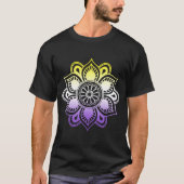 Nonbinary LGBTQ Subtle Yoga Mandala Enby NB LGBT T-Shirt (Vorderseite)
