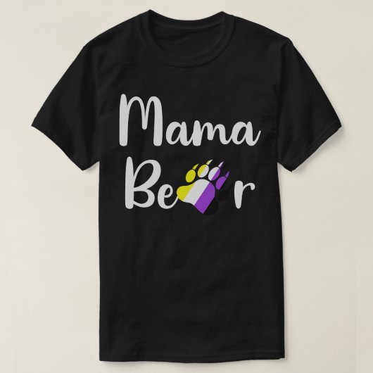 NonBinary Mama Bear LGBTQ Mama NonBinary Enby T-Shirt (Design vorne)