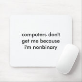 Nonbinary Nerd mousepad (Mit Mouse)
