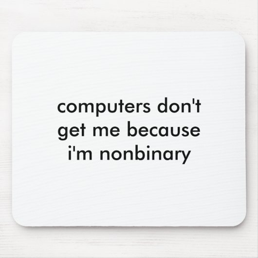 Nonbinary Nerd mousepad (Vorne)