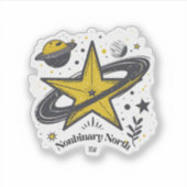 Nonbinary North Star Shirt – LGBTQ Camping Pride Aufkleber (Vorderseite)