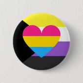 Nonbinary Panromantic Demisexual Stolz-Knopf Button (Vorderseite)