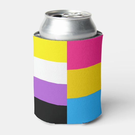 Nonbinary Pansexual Dual Pride Flag Dosenkühler (Kanne Vorderseite)