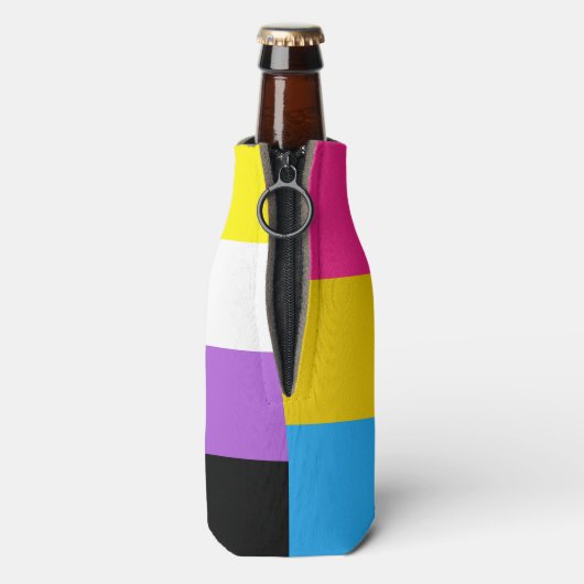 Nonbinary Pansexual Dual Pride Flag Flaschenkühler (Flasche Rückseite)