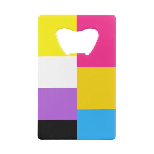 Nonbinary Pansexual Dual Pride Flag Geldbeutel Flaschenöffner (Rückseite)