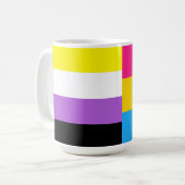 Nonbinary Pansexual Dual Pride Flag Kaffeetasse (Vorderseite Links)