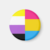 Nonbinary Pansexual Dual Pride Flag Magnet (Vorne)