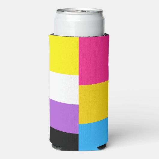 Nonbinary Pansexual Dual Pride Flag Selters Dosenkühler (Seltzer Rückseite)
