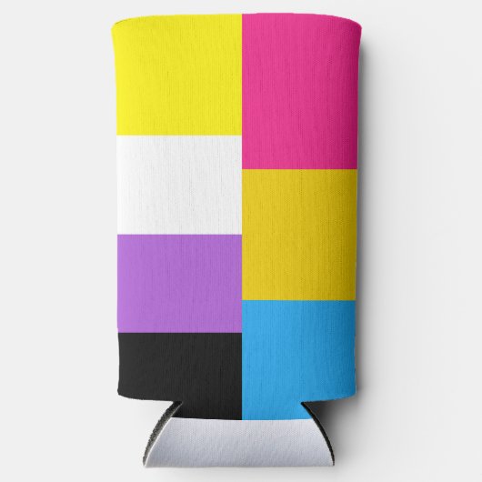 Nonbinary Pansexual Dual Pride Flag Selters Dosenkühler (Vorderseite)