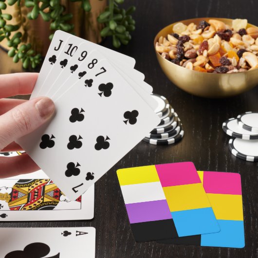 Nonbinary Pansexual Dual Pride Flag Spielkarten (In Situ)