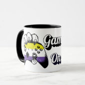 Nonbinary Pride Game On Tiger Paw Controller Tasse (Vorderseite Links)