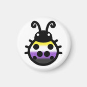 Nonbinary Pride Ladybug Magnet (Vorne)