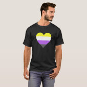 Nonbinary Pride LGBT Nonbinary Heart Nonbinary Fla T-Shirt (Vorne ganz)