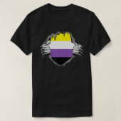 Nonbinary Pride Non Binary Nonbinary Enby Flag  T-Shirt (Design vorne)