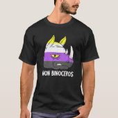 Nonbinary Rhinoceros LGBTQ Nonbinary Flag Nonbinar T-Shirt (Vorderseite)