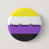 Nonbinary sie/sie/ihr Pronomen-Knopf Button (Vorderseite)
