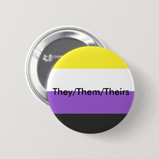 Nonbinary sie/sie/ihr Pronomen-Knopf Button (Vorne & Hinten)