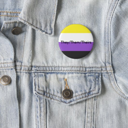 Nonbinary sie/sie/ihr Pronomen-Knopf Button (Beispiel)