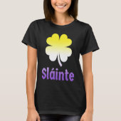 Nonbinary St Patrick's Day Kleeblatt LGBTQ Enby NB T-Shirt (Vorderseite)