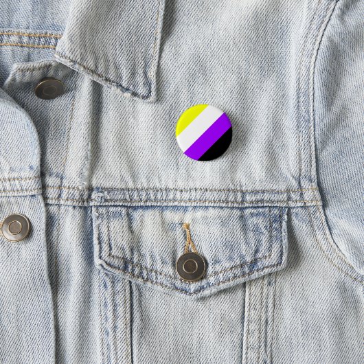 Nonbinary Stolz Button (Beispiel)