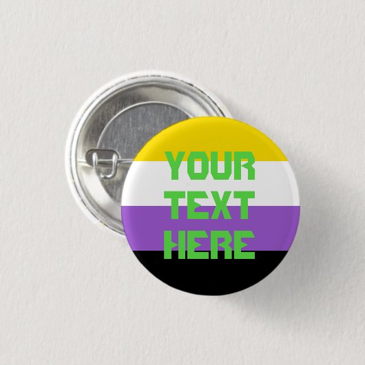 Nonbinary Stolz-Flaggenknopf Button (Vorne & Hinten)