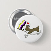 Nonbinary Stolzcorgi-Button Button (Vorne & Hinten)