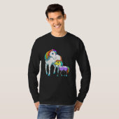 Nonbinary Unicorn Mama T-Shirt (Vorne ganz)