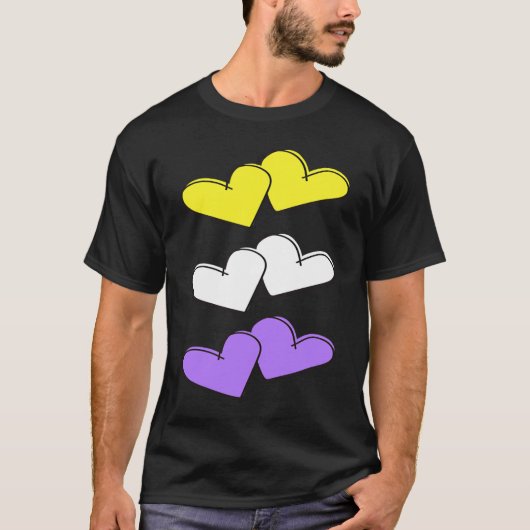 Nonbinary Valentine's Day Love LGBTQ LGBT NB Enby T-Shirt (Vorderseite)
