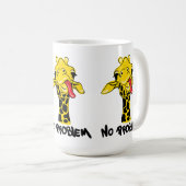 Nonchalant Giraffe: Keine PROBLEM-Einstellung Kaffeetasse (VorderseiteRechts)