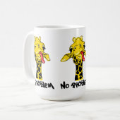 Nonchalant Giraffe: Keine PROBLEM-Einstellung Kaffeetasse (Vorderseite Links)
