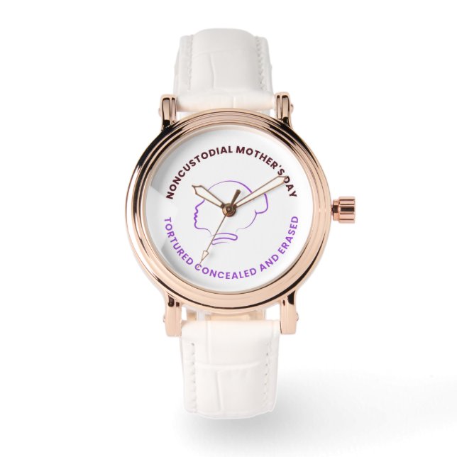 Noncustodial Mother's Day Clock Armbanduhr (Vorderseite)