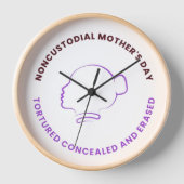 Noncustodial Mother's Day Clock Uhr (Vorderseite)