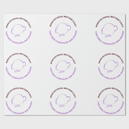 Noncustodial Mother's Day Wrapping Paper Geschenkpapier (Flach)