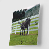 Nonesuch am Cedar Point Quadratische Wanduhr (Winkel)