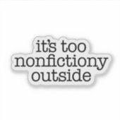 Nonfictiony Outside Book Lover Aufkleber (Vorderseite)
