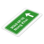 Nong Khai Ahead ⚠ Thai Highway Traffic ⚠ Magnet (Linke Seite)