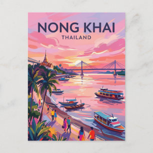 Nong Khai (Mekong Fluss) Thailand Postkarte