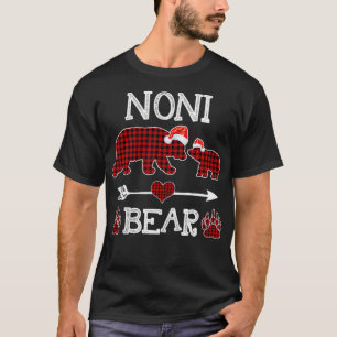 Noni Bear Weihnachts-Pyjama Rot Kariert Büffel Fam T-Shirt